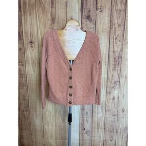 Vince Camuto Two Boucle Distressed Seams Button Cardigan Women's Size S